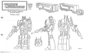 G1 Transformers  Model Sheets 1984